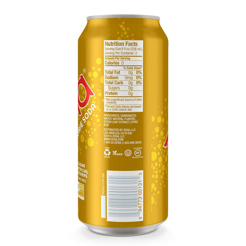 Zevia 12 16 Zero Calorie Soda, Ginger Root Beer and Cream Soda, and Ounce Cans
