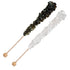 24 Black and White Rock Candy Sugar Sticks - Individually Wrapped Candy - Black Cherry & Original Sugar Flavored