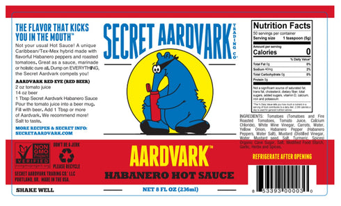 Secret Aardvark Habanero Hot Sauce – Medium Spiced Hot Sauce & Marinade, 8 fl oz (2 Pack)