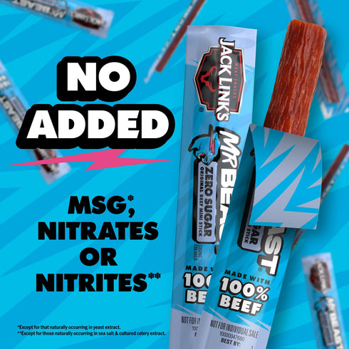 6g 100% 12 Count Jack Links x MrBeast Beef Sticks, Zero Sugar Mini Beef Sticks, As Seen on Beast Games, Protein, Made