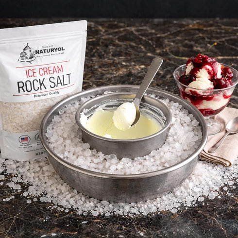 30 oz (850 Rock Salt for Ice Cream by Naturyol, Non-Iodized Ice Cream Salt - Ideal for Making icecream, g)