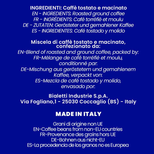 Bialetti Perfetto Moka Café Moulu Intenso Dark Roast 250 g (Strong)