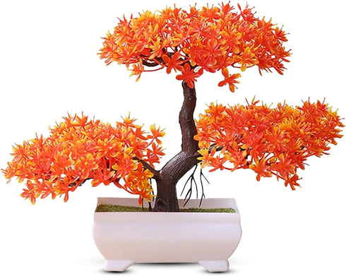 Stunning Red Flower Bonsai in Elegant Pot - Perfect Gift Idea
