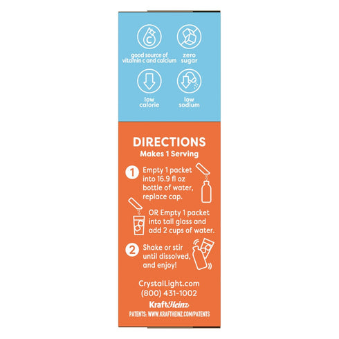 Orange,1.3 Oz( Pack 6) Crystal Light Drink Mix, Classic
