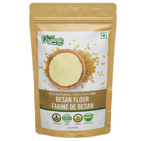 Organic Zing Besan Flour Food Grade 454 g / 16 oz -