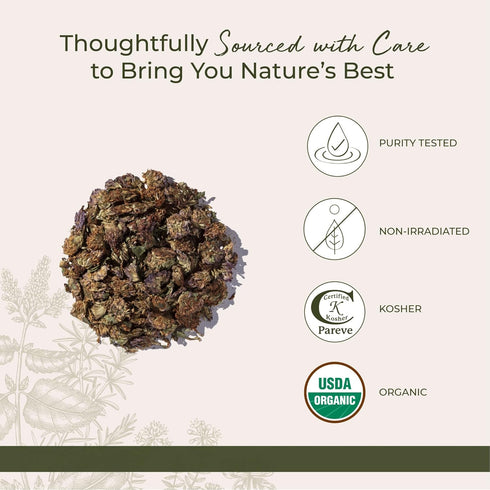 4 oz Starwest Botanicals Red Clover Blossoms Whole Organic - Dried Loose Leaf Herb for Tea, Edible Flowers, Certified