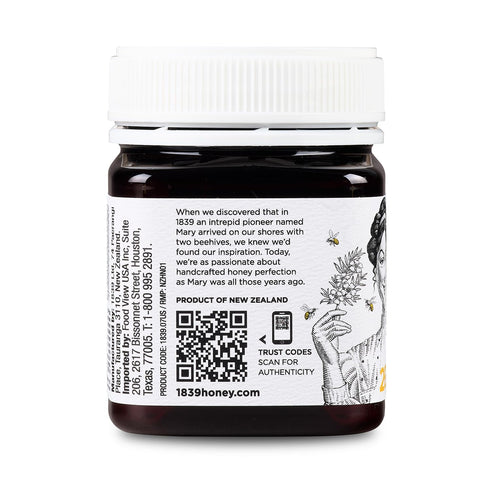 1839 10+ 300+ 100% 250g Triple-Churned Raw Mnuka Honey UMF | MGO | Silky Texture | New Zealand Origin |