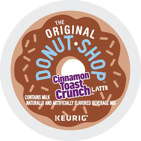 60 Count (6 Packs 10) The Original Donut Shop Cinnamon Toast Crunch One-Step Latte, Keurig Single Serve K-Cup Pods