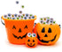 (2 Halloween Peanut Butter Spooky Eye Balls, Trick-Or-Treat Party Bag Fillers, Individually Wrapped in Multi-color Eye