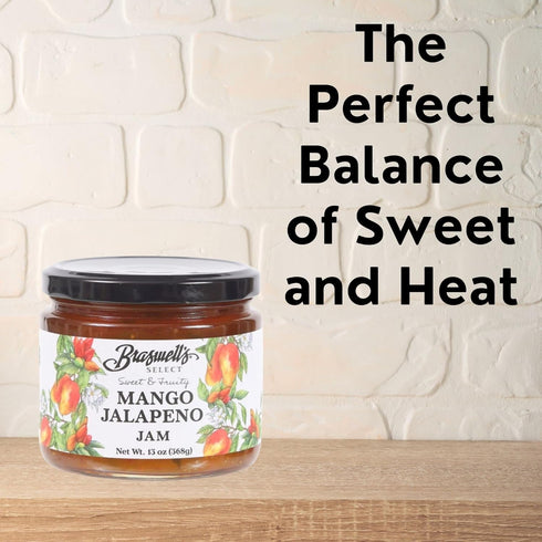 13 Oz 13 Braswell's Select Jam Preserved in Collectible Drinkware - (Mango Jalapeno, Ounce)