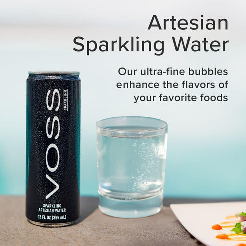 3 Pack 8 24 VOSS Artesian Sparkling Water Cans - of Slim Cans - Pure Carbonated Water Refreshment - Perfect
