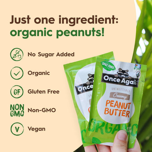 Packets Packets Packs 1.15 Packs, 10 Count Once Again Organic Peanut Butter - Individual Peanut Butter for Snacks