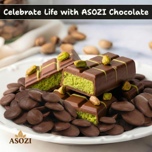 5 80oz Milk Chocolate Melting Wafers - pounds of Milk Chocolate Cocoa Lite, Perfect for Melting and Dipping, and Dubai