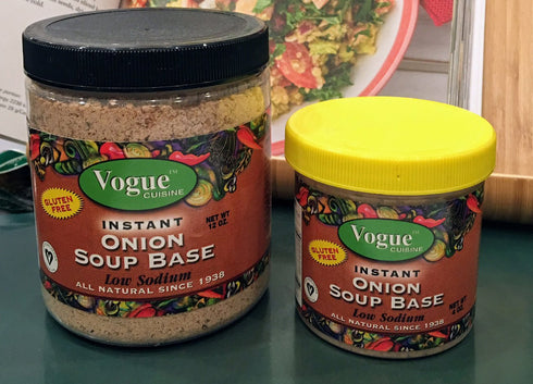 Vogue Cuisine Onion Soup & Seasoning Base, 12 oz - Low Sodium, Gluten Free