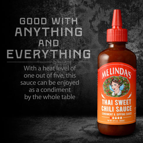 12oz, 1 Pack 2oz Melindas Thai Sweet Chili Sauce - Sweet and Mild Asian Chili Sauce Made with Whole Fresh Ingredients