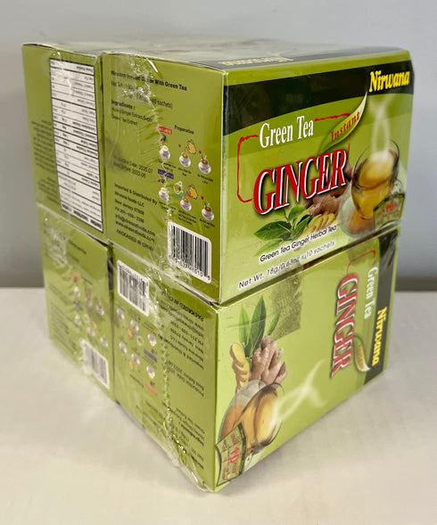 40 Instant Ginger Tea sachets bundle by Nirwana - Herbal & Authentic Tea - Perfect for breakfast/afternoon tea