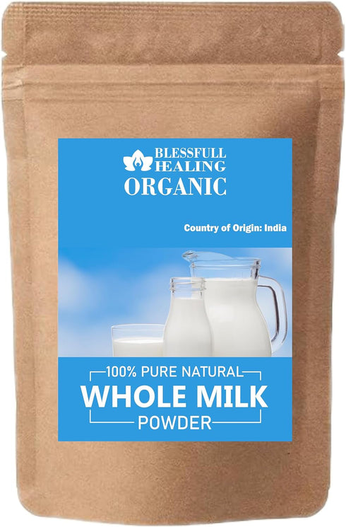 Blessfull Healing Organic Whole Milk Powder 100% Pure Natural 200 Gram / 7.05 oz