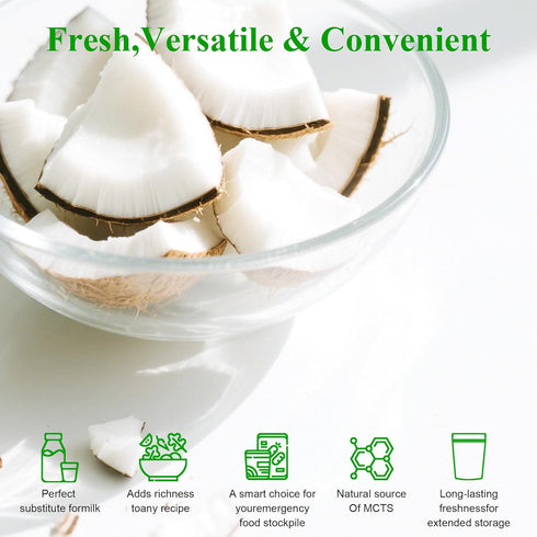 FASHIONIQ 226g (5pack), Premium Organic Coconut Milk Powder - Instant Dissolve for Smoothies, Baking & Thai Cuisine