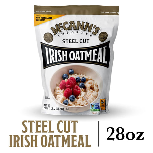 28 McCann's Irish Oatmeal, Traditional Steel Cut Oats, Ounce Bag
