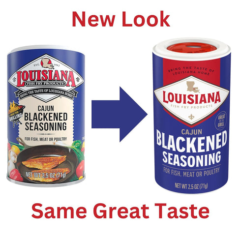 (Pack 12) Louisiana Fish Fry - Blackened Seasoning of Classic Flavor, Paprika, Garlic, Onion, and Other Spices Come