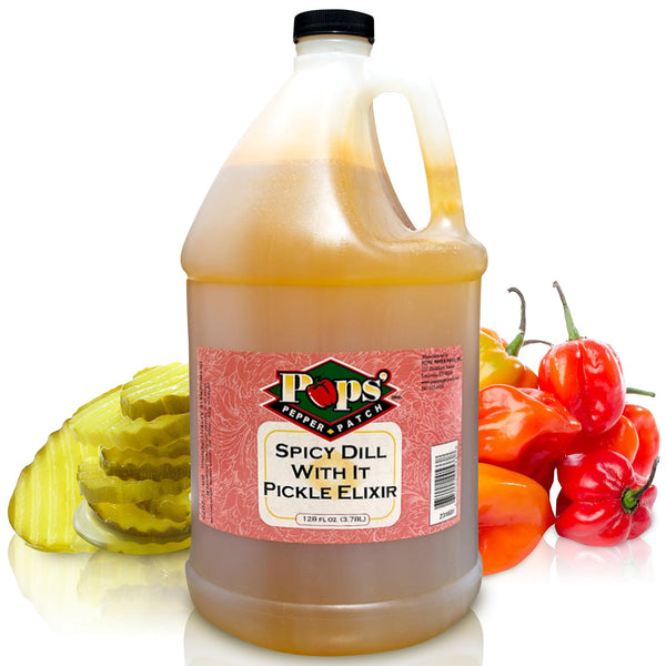 Pops Pepper Patch Spicy Pickle Elixir - Spicy Dill Pickle Brine for