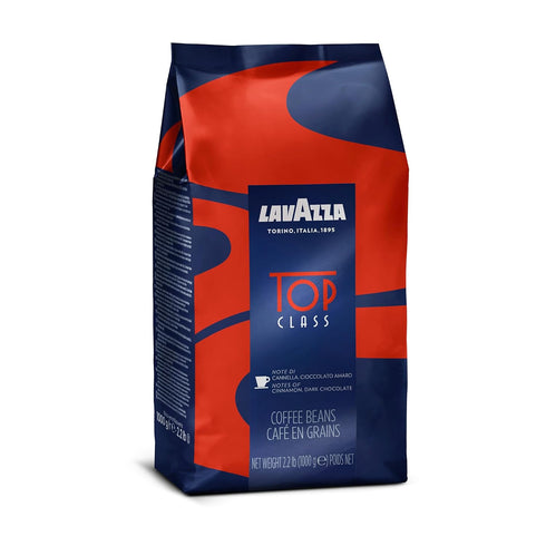 2.2 (Pack 1), Lavazza Top Class Whole Bean Coffee Blend, Medium Espresso Roast Bag, Pound of Authentic Italian, Blended