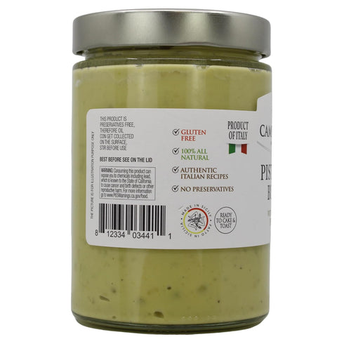 21.2oz (600g), Campo D'Oro - Pistachio Butter Sweet Cream, Rich & Nutty Pistachio Spreand Cream to make Dubai Chocolate