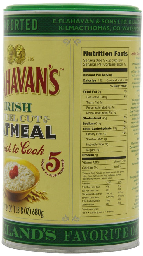 24 oz FLAHAVAN'S Quick To Cook Irish Steel Cut Oatmeal