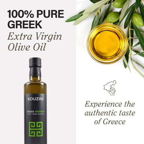 500ml Kouzini Greek Premium Extra Virgin Olive Oil, Cold Pressed, Single Origin, Rich Flavor & Aroma