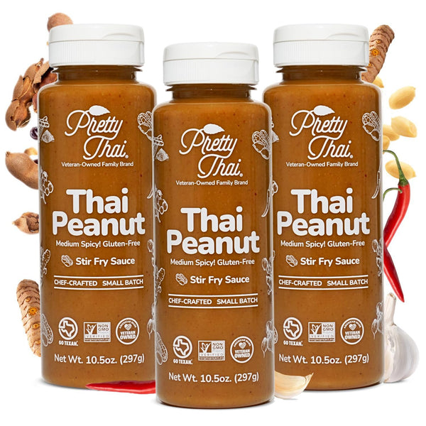 Pretty Thai Peanut Sauce, Gluten Free Certified Non-GMO Vegan Authentic Stir Fry,