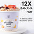 12 Pack Mylk Labs Banana Nut Protein Oatmeal Cups, Whole Grain, Low Sugar, High Fiber Breakfast with Low Sodium, Quick