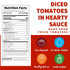 (28 oz. 6 pack) 5th Dei Fratelli Diced Tomatoes in Hearty Sauce cans; - Generation Recipe