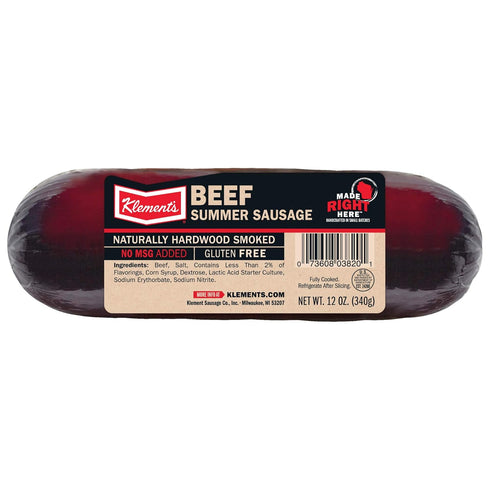 Klement's Klements Summer Sausage - 12 oz Package (Beef)