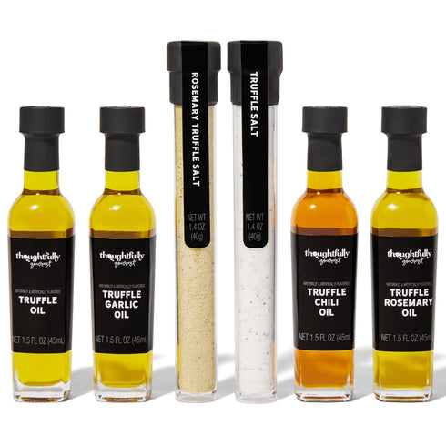 Set, 4 2 Set 6 Thoughtfully Gourmet, Truffle Salt & Olive Oil Gift Includes Premium Extra Virgin Olive Oil, Truffle