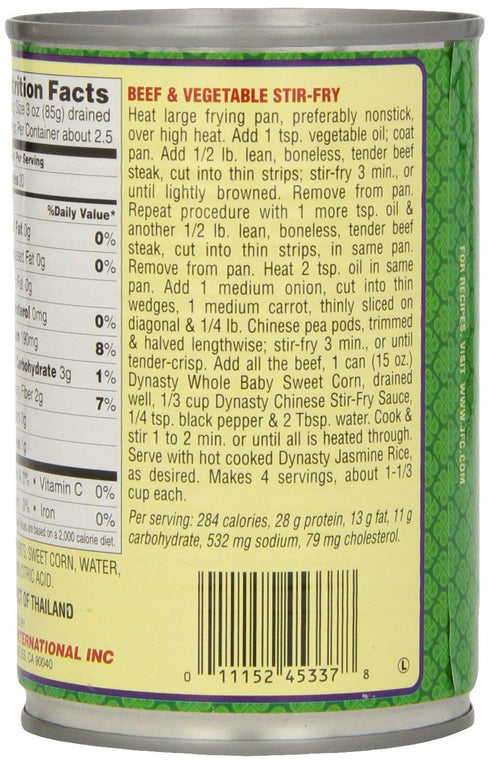 15-Ounce (Pack 12) Dynasty Corn Baby