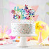 Groovy 60's Tie Dye Happy Birthday Cake Topper - 60's Birthday Party Cake Decoration