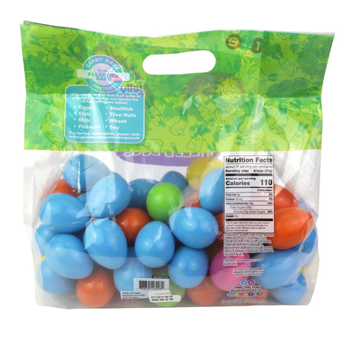 65 Bulk Plastic Candy Filled Easter Eggs, Jelly Beans, Assorted Bag