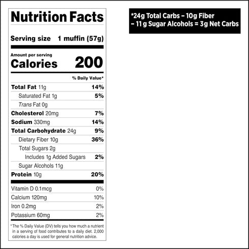 Quest Bake Shop Blueberry Muffins - 10g Protein, 2g Net Carbs, 2g Sugar, 8 Count