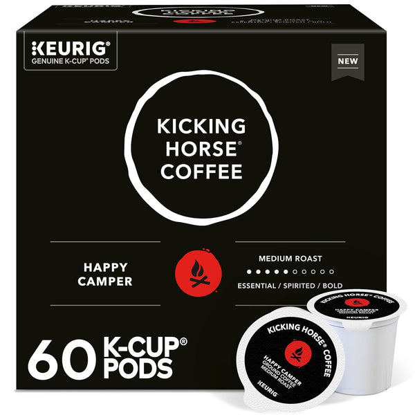 Kicking Horse Coffee, Happy Camper, Single Serve Keurig K-Cup Pods, Medium Roast