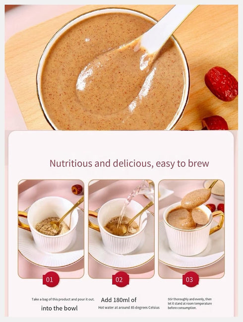 WEIJUEJIYI 245/8.64oz Five Red Powder Red Bean, Red rice, red dates, red goji berries and red rose mixed powder