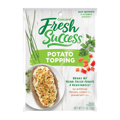 Concord Foods Potato Topping: Crunchy Flavor Blend for Baked, Boiled, or Mashed Potatoes, 1.1 oz pouch