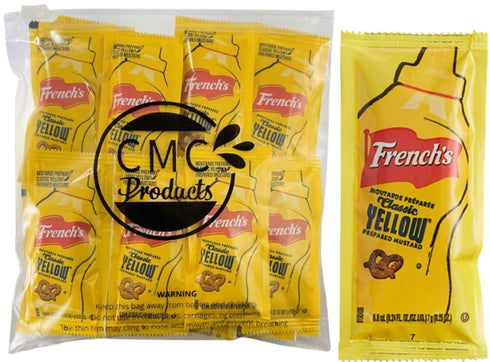 Gift Set: Mustard Packets (5.5g) 25 Count with Spreader in Food-Safe Resealable