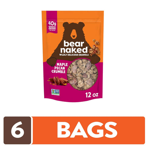 4.5lb (6 Count) Bear Naked, Granola, Maple Pecan, Non-GMO Project Verified and Kosher Dairy, Case