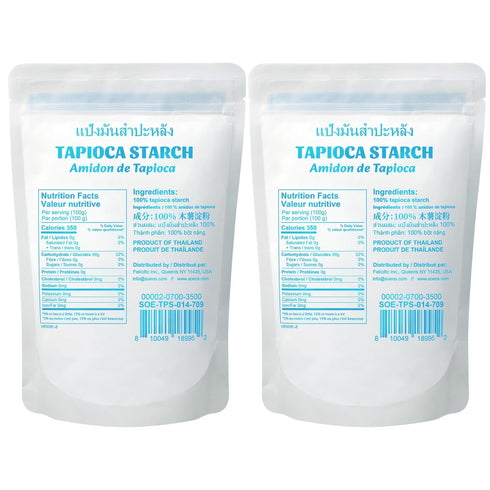 14 (Pack 2), Soeos Tapioca Flour Starch, Ounce of All Natural Tapioca Starch for Baking, Cooking & Boba Pearls