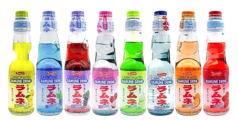 Ramune Japanese Soda, Variety Pack 8 Flavors in Sprout Talk's Box