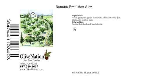 OliveNation Banana Emulsion for Baking, Water Soluble, Non-GMO, Gluten Free, Vegan - 8 ounces