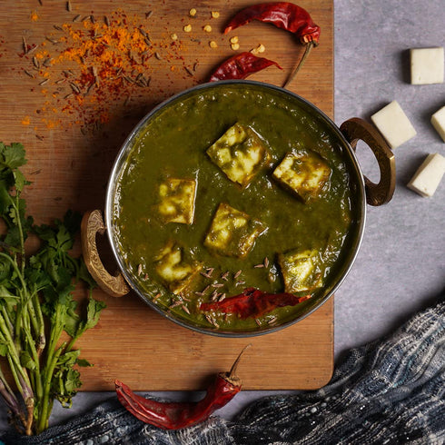 1932, Pack 1 Ashoka Entrees Plant-Based Tofu & Spinach Curry, All-Natural, Ready to Eat Meals, Palak Paneer, Kosher