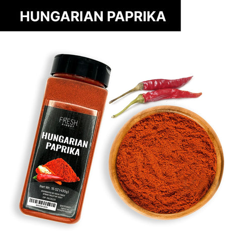 Fresh Finest Hungarian Paprika, Authentic Sweet Paprika Powder, Mild Spice for a Wide Range of Dishes - 15oz (430g)