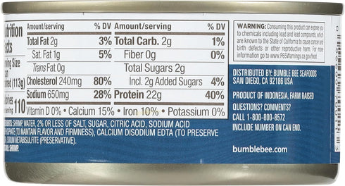 (2 1 6 oz Bumble Bee Specialty Seafood Bundle Total Cans) - White Flake Crabmeat and Tiny Shrimp - Can Each - Wild