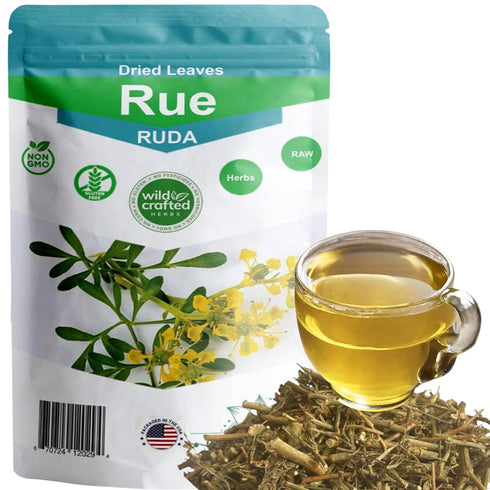 RUE Dried Herbs Peruvian Ruda 2.05 oz (56 gr) - Natural Dried Tea Herbs, Resealable Bag